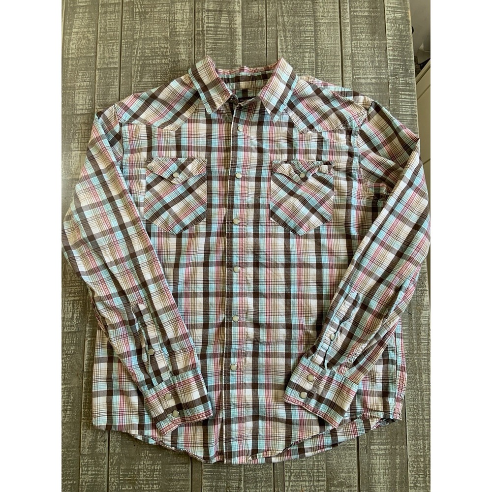 Aeropostale Button Down Men's Shirt Size Medium Authentic Fit Long Sleeve Y2K